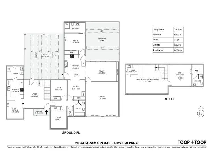 Floorplan of Homely house listing, 20 Katarama Road, Fairview Park SA 5126