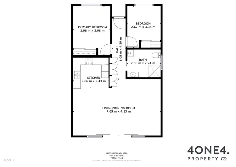 Floorplan of Homely unit listing, 3/630 Main Road, Granton TAS 7030