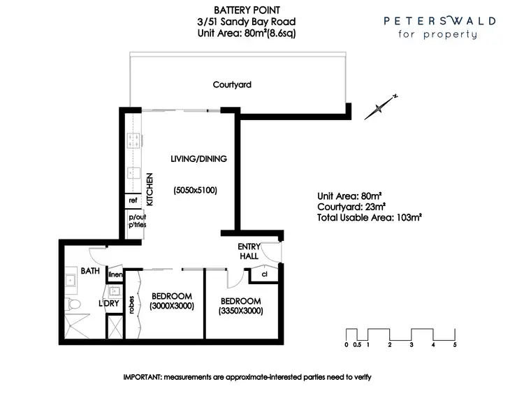 Floorplan of Homely apartment listing, 3/51 Sandy Bay Road, Battery Point TAS 7004