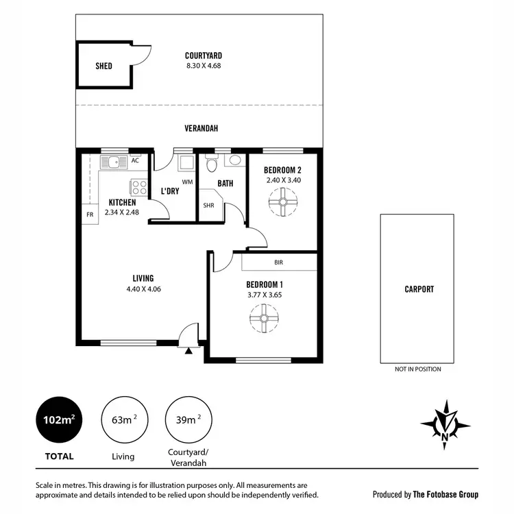 Floorplan of Homely unit listing, 3/5 Shaftsbury Avenue, Fulham Gardens SA 5024