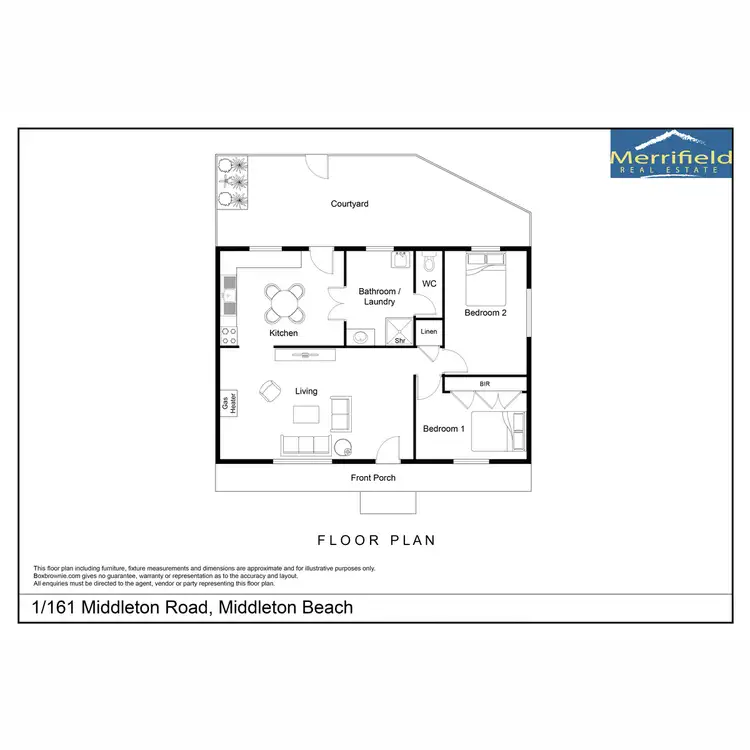 Floorplan of Homely unit listing, 1/161 Middleton Road, Middleton Beach WA 6330