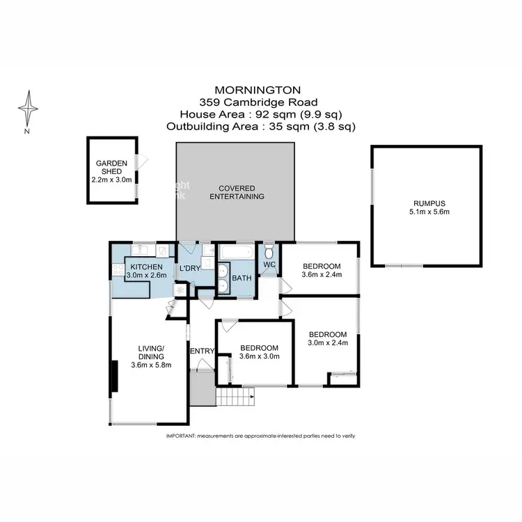 Floorplan of Homely house listing, 359 Cambridge Road, Mornington TAS 7018