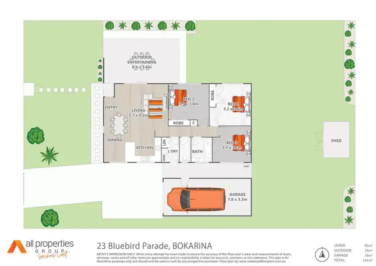 Floorplan of Homely house listing, 23 Bluebird Parade, Bokarina QLD 4575