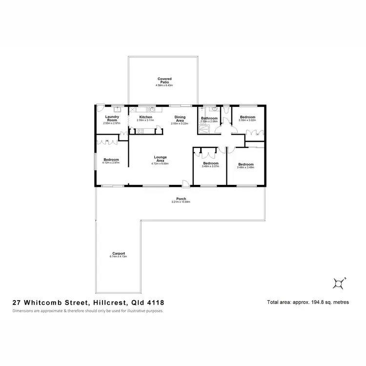 Floorplan of Homely house listing, 27 Whitcomb Street, Hillcrest QLD 4118