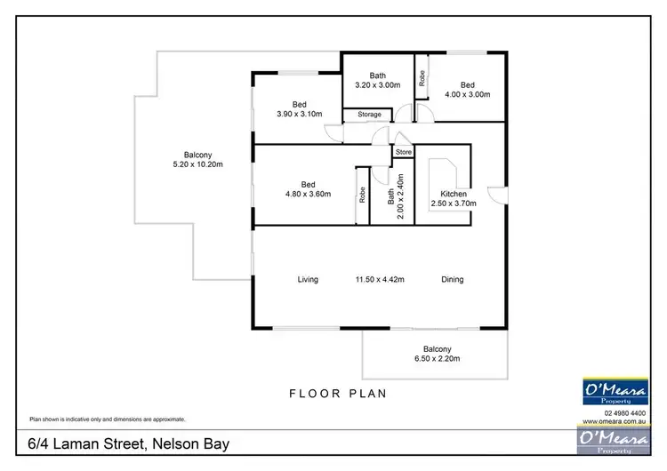 Floorplan of Homely unit listing, 6/4 Laman Street, Nelson Bay NSW 2315
