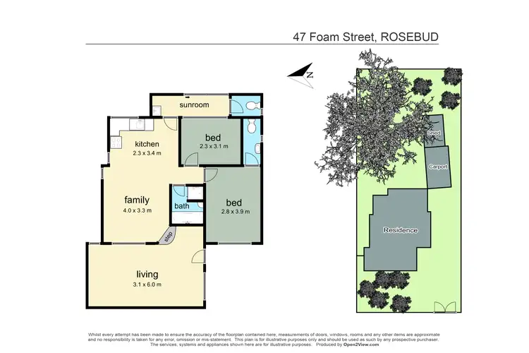Floorplan of Homely house listing, 47 Foam Street, Rosebud VIC 3939