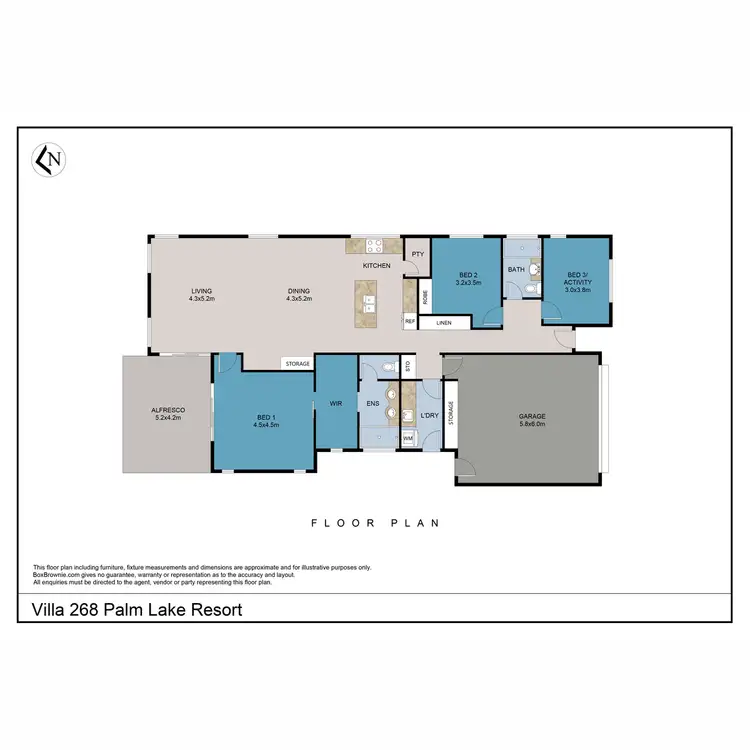 Floorplan of Homely villa listing, Villa 268/97 - 161 Hogg Street, Cranley QLD 4350