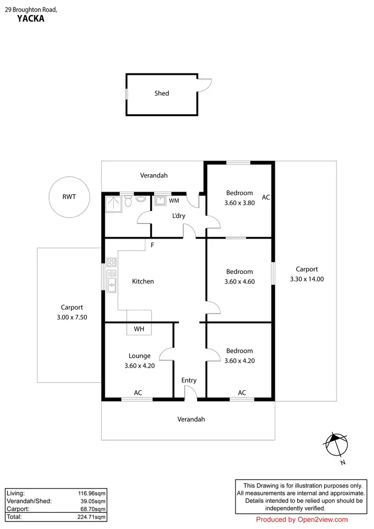 Floorplan of Homely house listing, 29 Broughton Road, Yacka SA 5470
