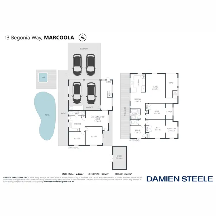 Floorplan of Homely house listing, 13 Begonia Way, Marcoola QLD 4564