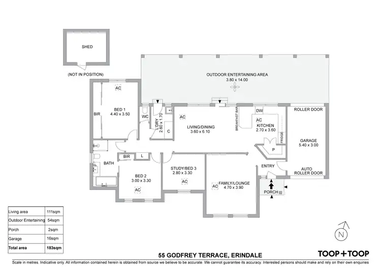 Floorplan of Homely house listing, 55 Godfrey Terrace, Erindale SA 5066
