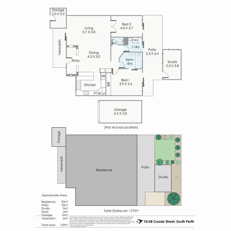 Floorplan of Homely unit listing, 10/68 Coode Street, South Perth WA 6151