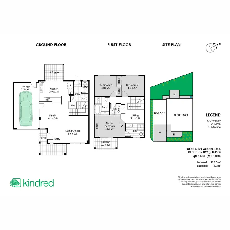 Floorplan of Homely townhouse listing, 43/100 Webster Road, Deception Bay QLD 4508