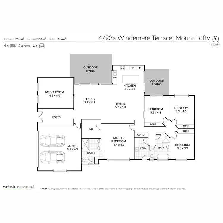 Floorplan of Homely unit listing, 4/23A Windemere Terrace, Mount Lofty QLD 4350