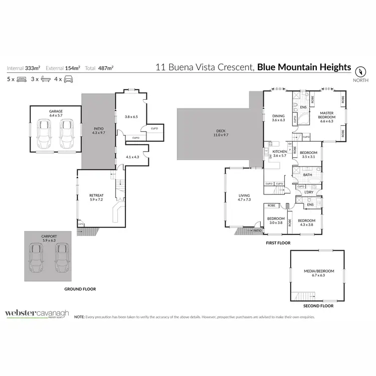 Floorplan of Homely house listing, 11 Buena Vista Crescent, Blue Mountain Heights QLD 4350
