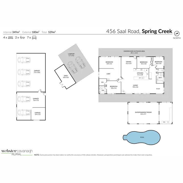 Floorplan of Homely rural property listing, 456 Saal Road, Spring Creek QLD 4361