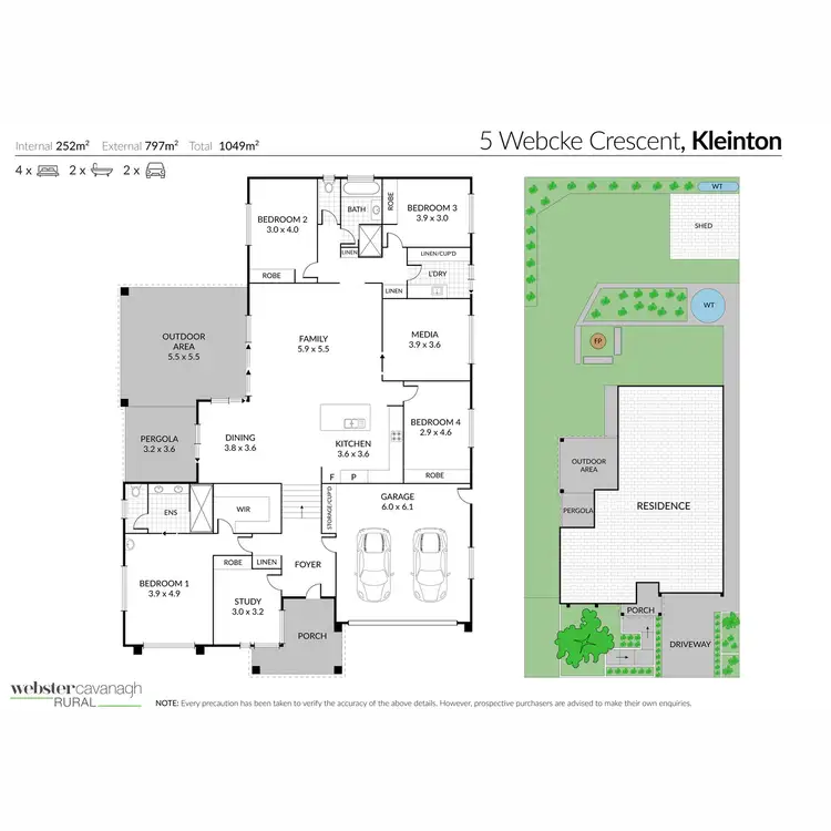 Floorplan of Homely house listing, 5 Webcke Crescent, Kleinton QLD 4352