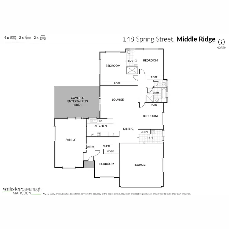 Floorplan of Homely house listing, 148 Spring Street, Middle Ridge QLD 4350