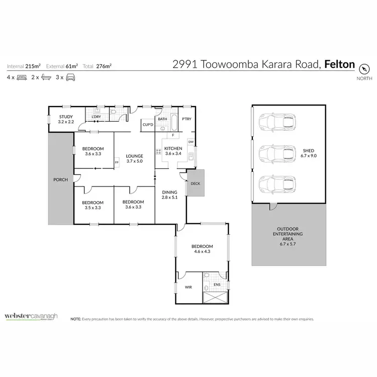 Floorplan of Homely rural property listing, 2991 Toowoomba Karara Road, Felton QLD 4358
