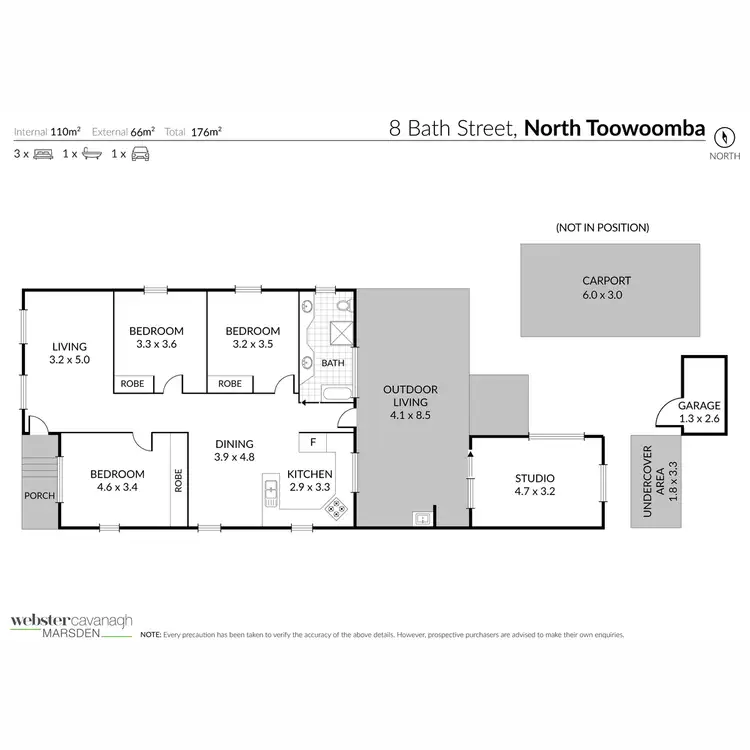 Floorplan of Homely house listing, 8 Bath Street, North Toowoomba QLD 4350