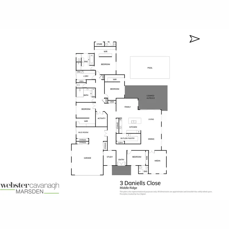 Floorplan of Homely house listing, 3 Daniells Close, Middle Ridge QLD 4350