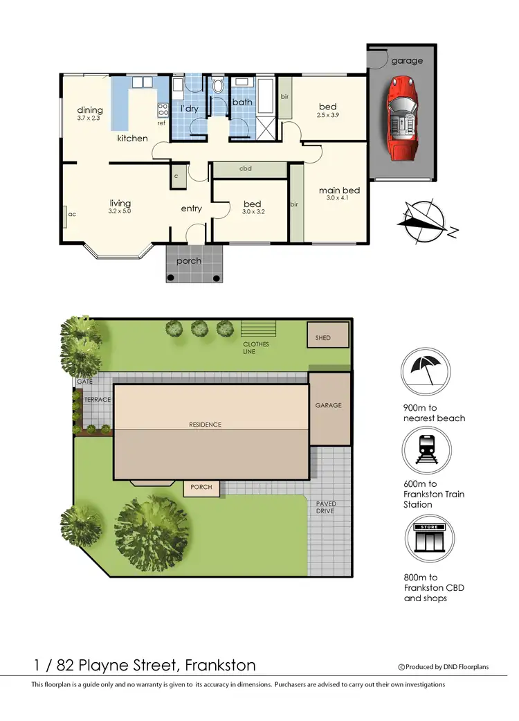 Floorplan of Homely unit listing, 1/82 Playne Street, Frankston VIC 3199