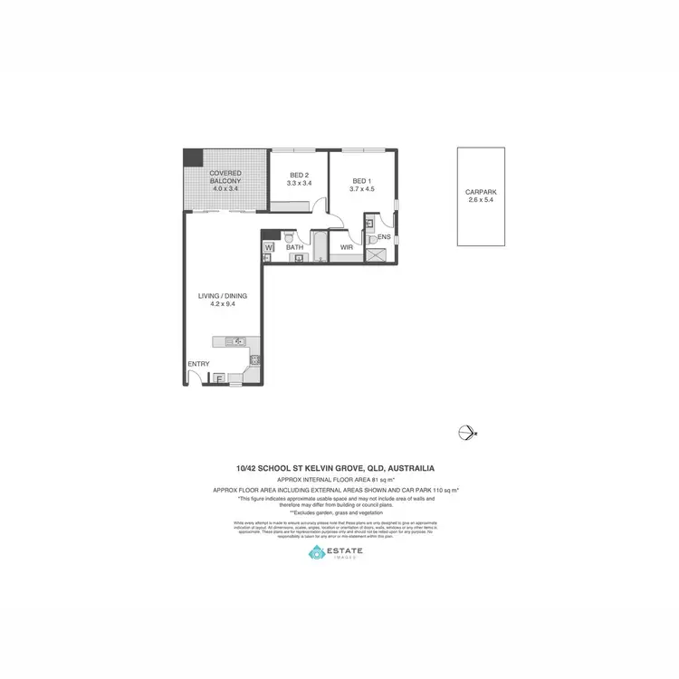 Floorplan of Homely apartment listing, 10/42 School Street, Kelvin Grove QLD 4059