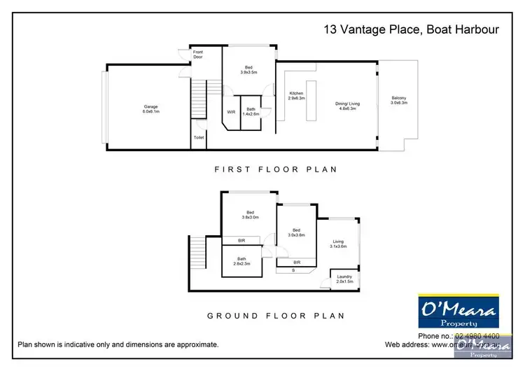 Floorplan of Homely semi-detached listing, 13 Vantage Place, Boat Harbour NSW 2316