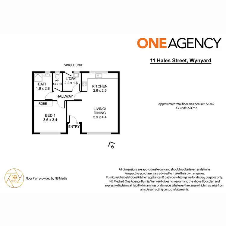 Floorplan of Homely unit listing, 1, 2, 3 & 4/11 Hales Street, Wynyard TAS 7325