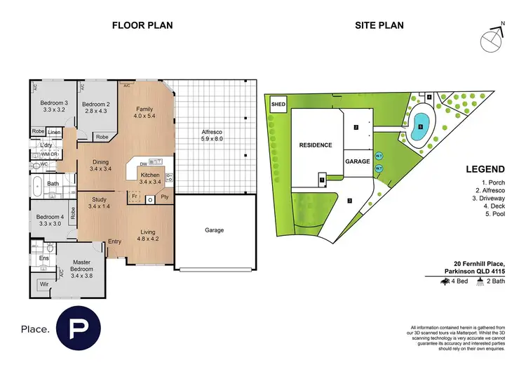 Floorplan of Homely house listing, 20 Fernhill Place, Parkinson QLD 4115