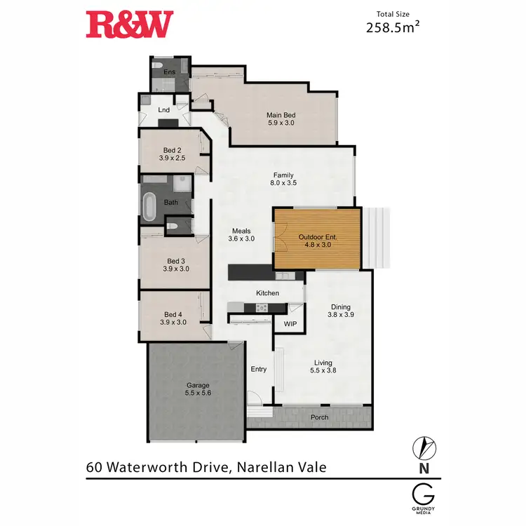 Floorplan of Homely house listing, 60 Waterworth Drive, Narellan Vale NSW 2567
