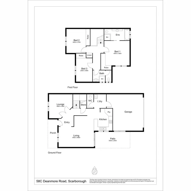 Floorplan of Homely house listing, 58C Deanmore Road, Scarborough WA 6019