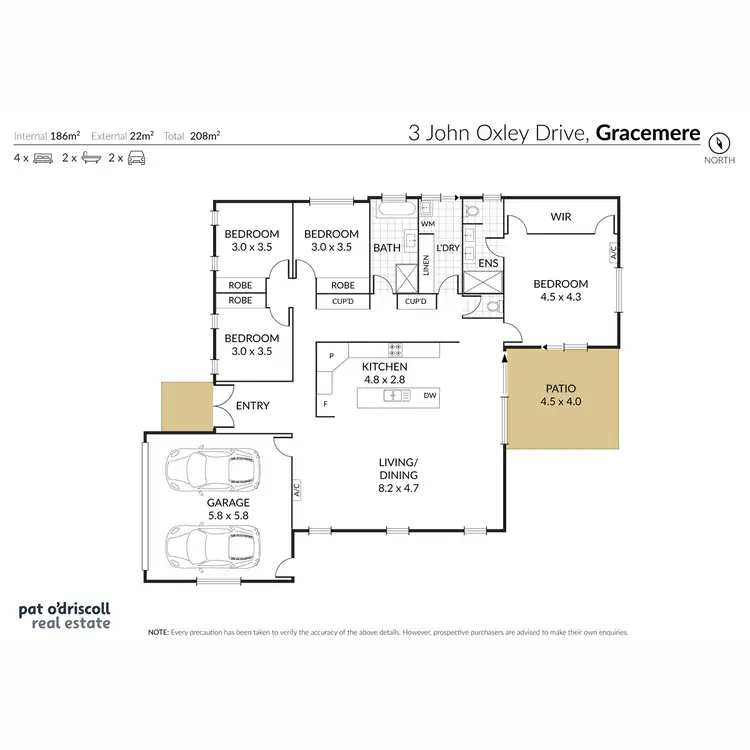 Floorplan of Homely house listing, 3 John Oxley Drive, Gracemere QLD 4702