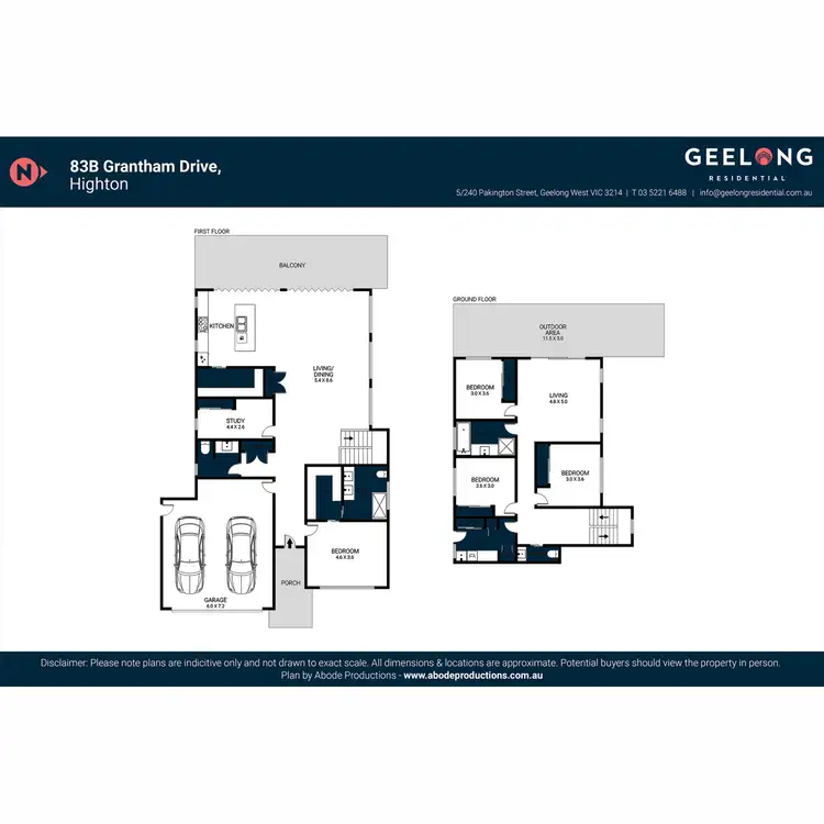 Floorplan of Homely house listing, 83B Grantham Drive, Highton VIC 3216