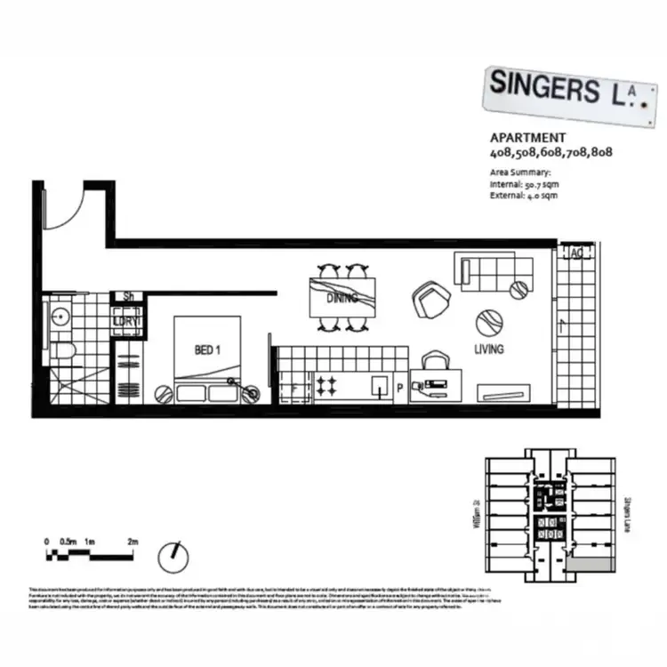 Floorplan of Homely apartment listing, 408/17 Singers Lane, Melbourne VIC 3000