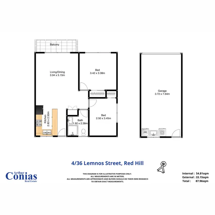 Floorplan of Homely unit listing, 4/36 Lemnos Street, Red Hill QLD 4059