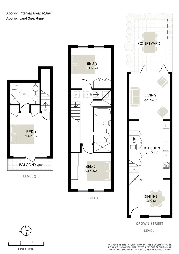 Floorplan of Homely terrace listing, 208 Crown Street, Darlinghurst NSW 2010