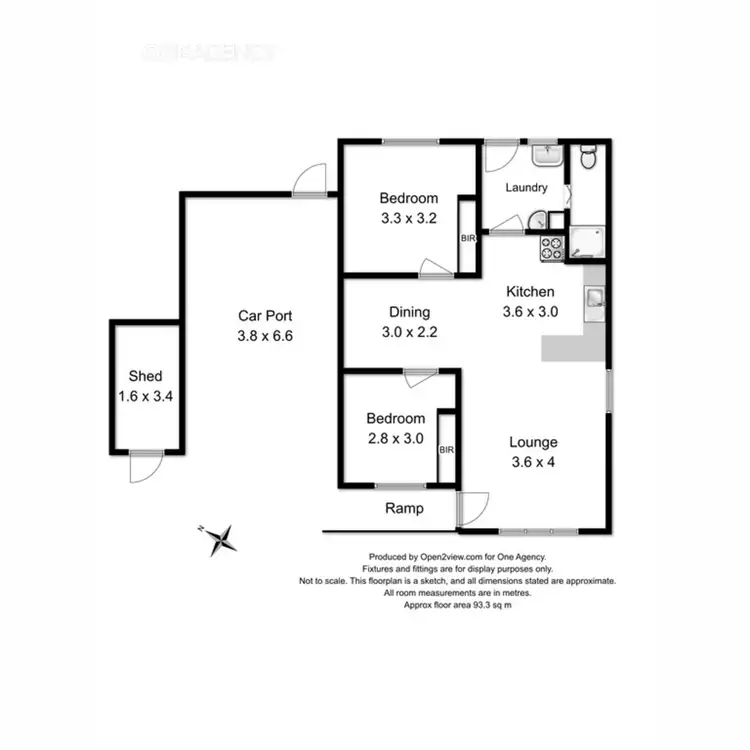 Floorplan of Homely unit listing, 2/33 Old Surrey Road, Havenview TAS 7320