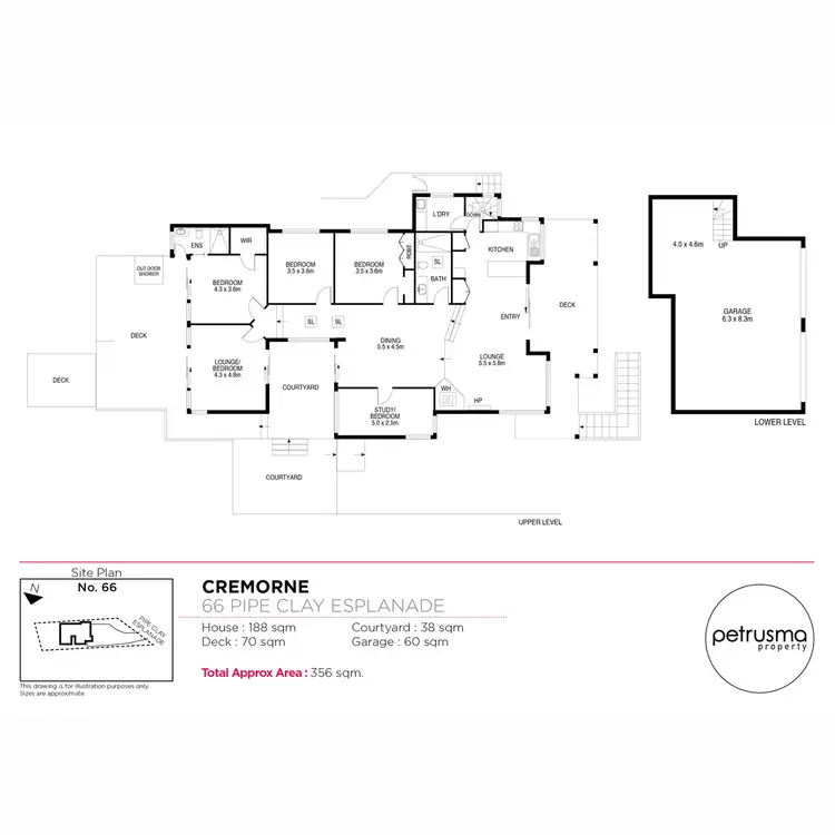Floorplan of Homely house listing, 66 Pipe Clay Esplanade, Cremorne TAS 7024