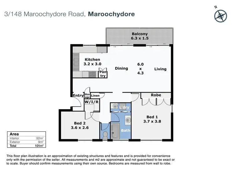 Floorplan of Homely unit listing, 3/148 Maroochydore Road, Maroochydore QLD 4558