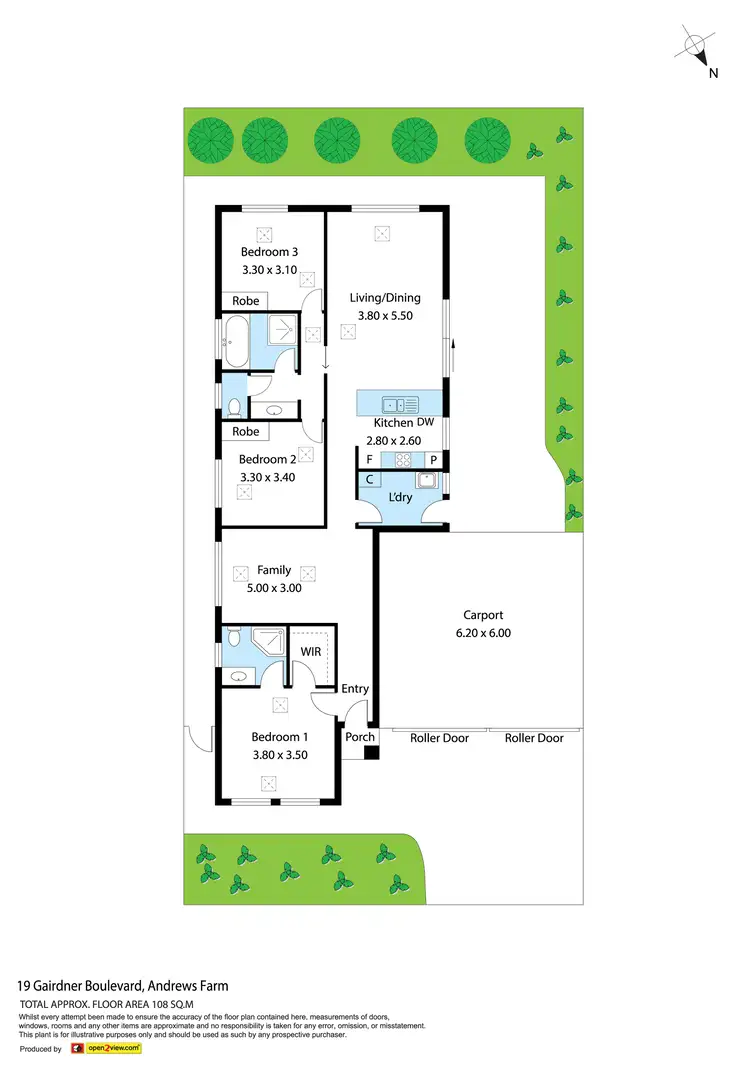 Floorplan of Homely house listing, 19 Gairdner Boulevard, Andrews Farm SA 5114