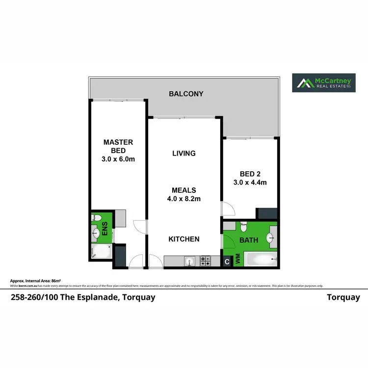 Floorplan of Homely apartment listing, 258-260/100 The Esplanade, Torquay VIC 3228