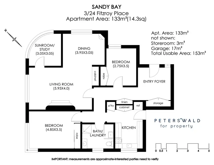 Floorplan of Homely apartment listing, 3/24 Fitzroy Place, Sandy Bay TAS 7005