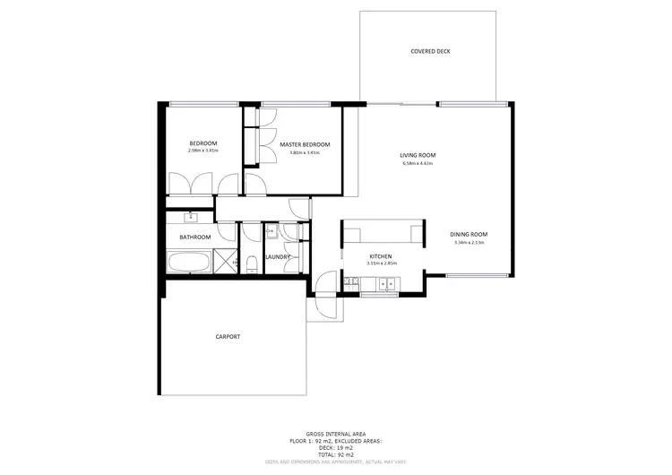 Floorplan of Homely townhouse listing, 2/24 Huon Creek Road, Wodonga VIC 3690