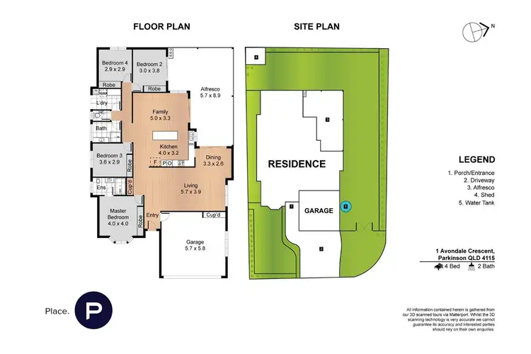 Floorplan of Homely house listing, 1 Avondale Crescent, Parkinson QLD 4115