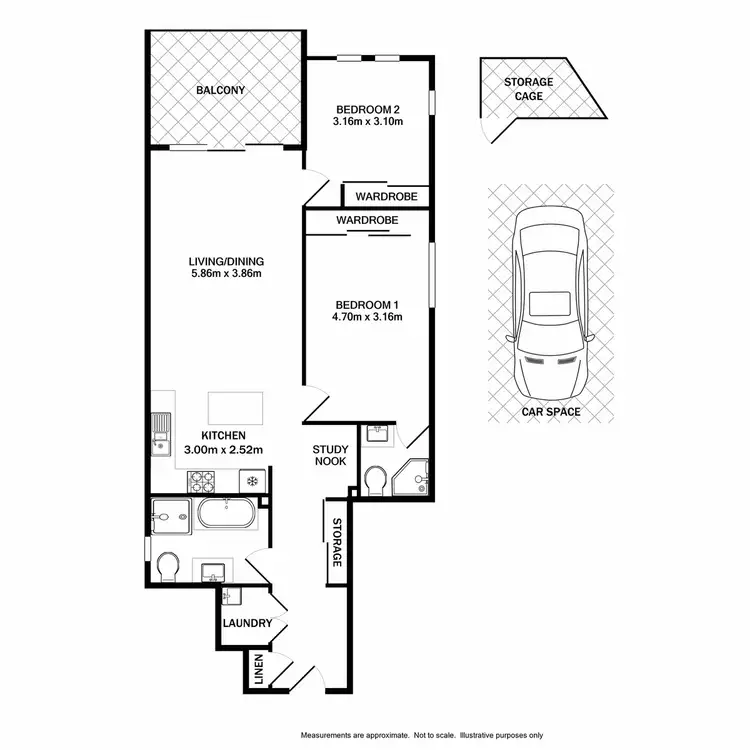 Floorplan of Homely unit listing, 19/43 Santana Road, Campbelltown NSW 2560