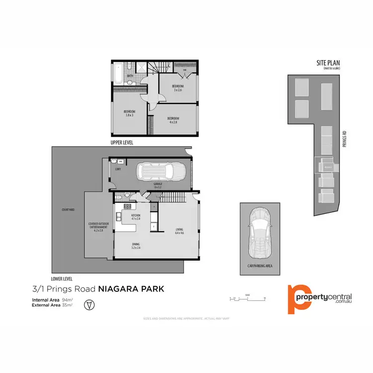 Floorplan of Homely townhouse listing, 3/1 Prings Road, Niagara Park NSW 2250