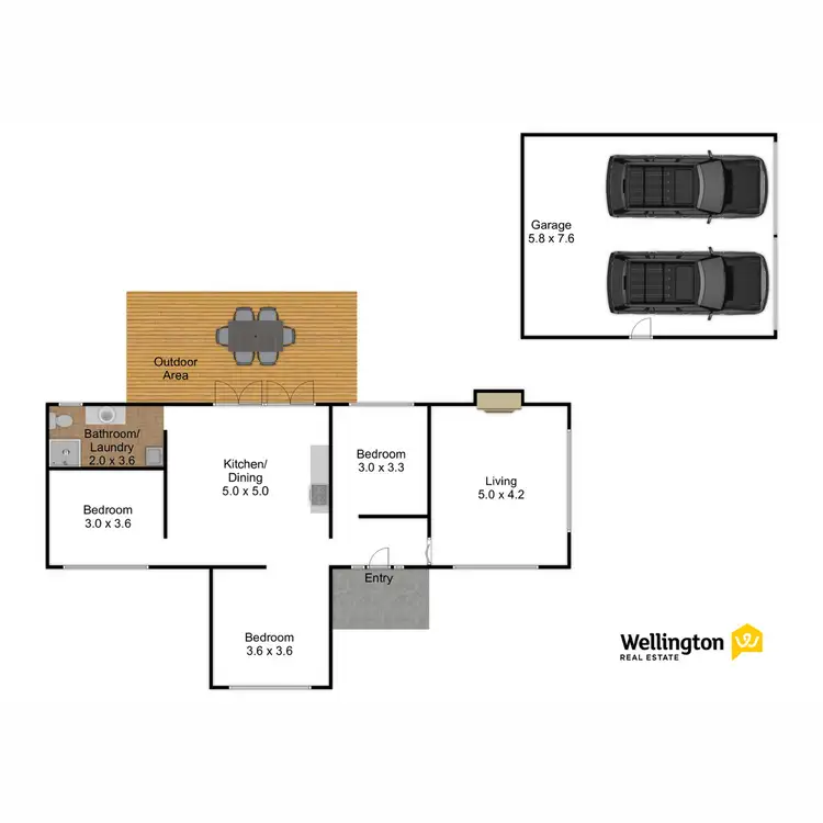 Floorplan of Homely house listing, 469 Raymond Street, Sale VIC 3850