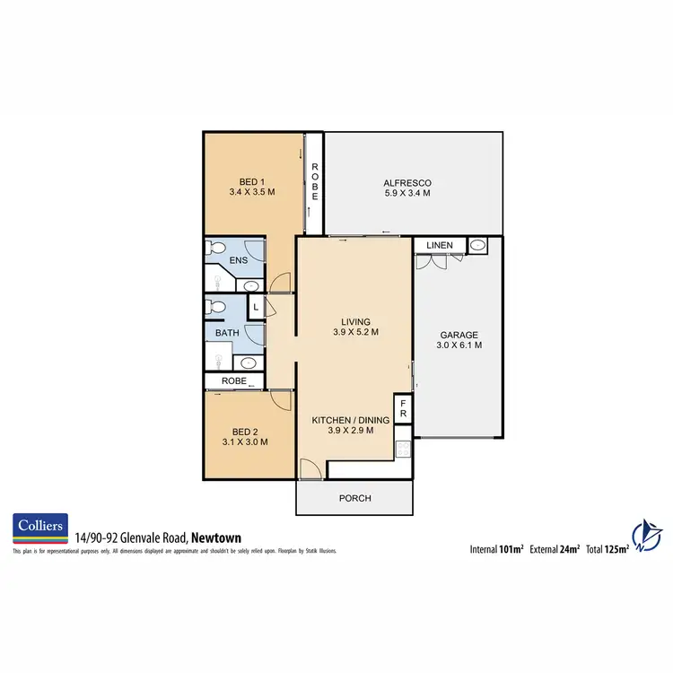 Floorplan of Homely unit listing, 14/90-92 Glenvale Road, Harristown QLD 4350