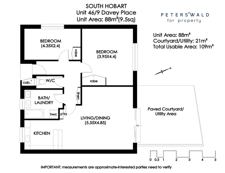 Floorplan of Homely unit listing, 46/9 Davey Place, South Hobart TAS 7004