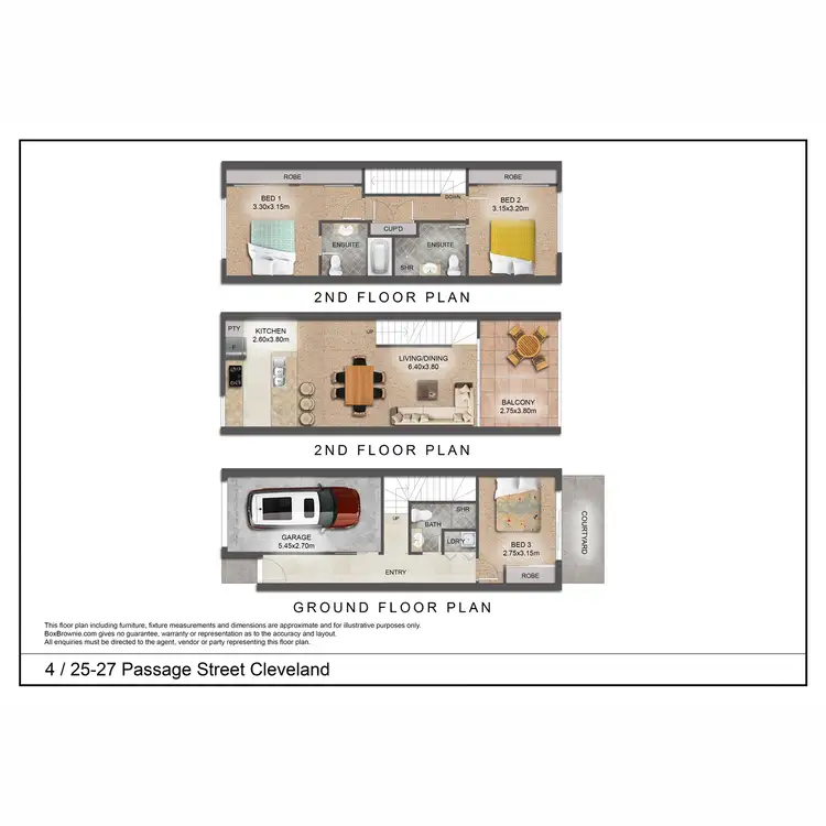 Floorplan of Homely townhouse listing, 4/25-27 Passage Street, Cleveland QLD 4163